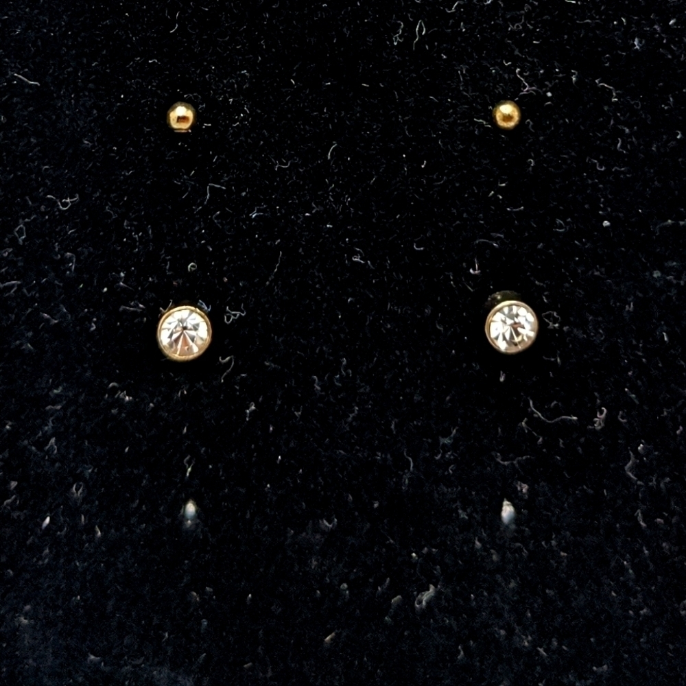 2 Pair Stud Earrings